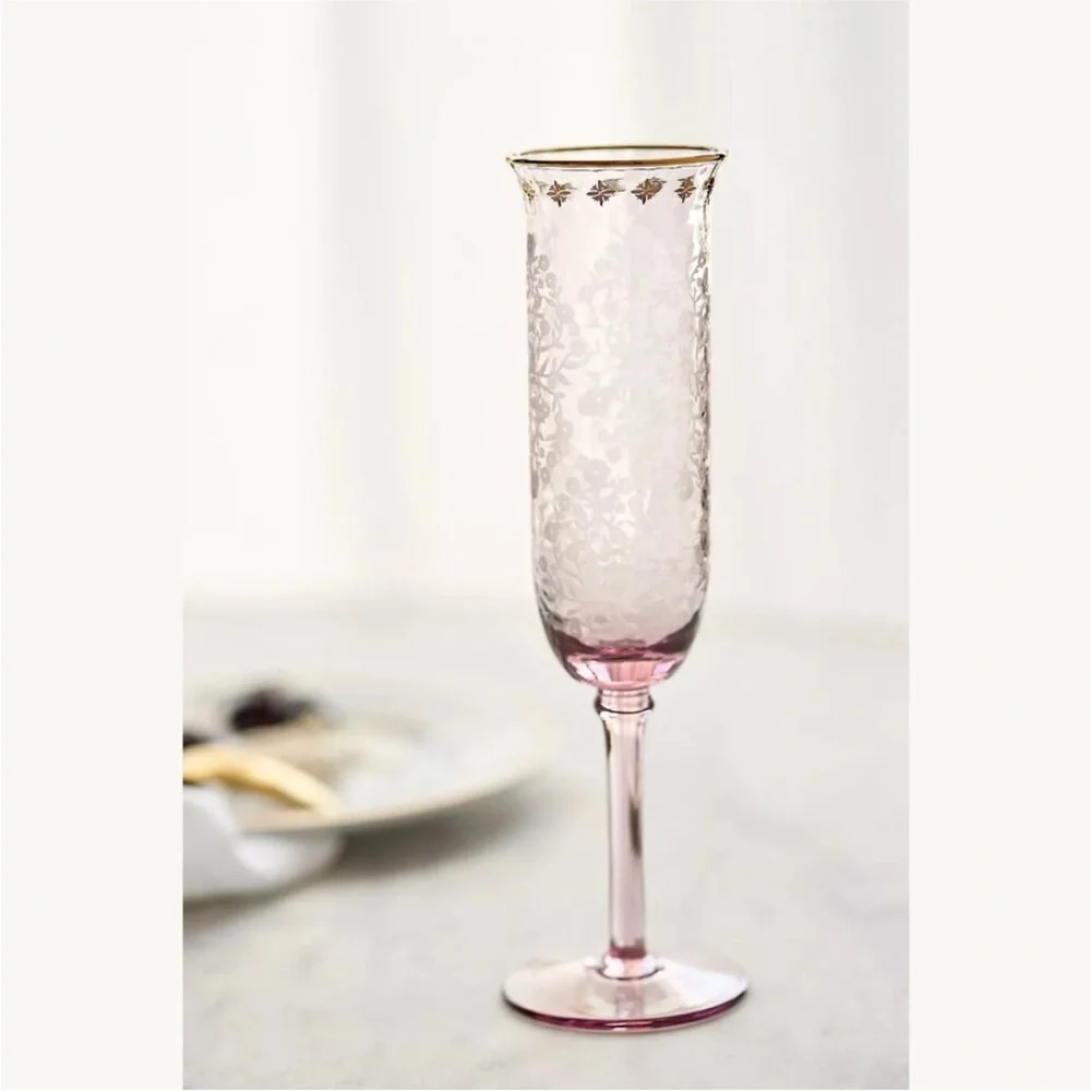 Sinna Champagne Flute Glasses / Set of 4 ~ Color:Lilac